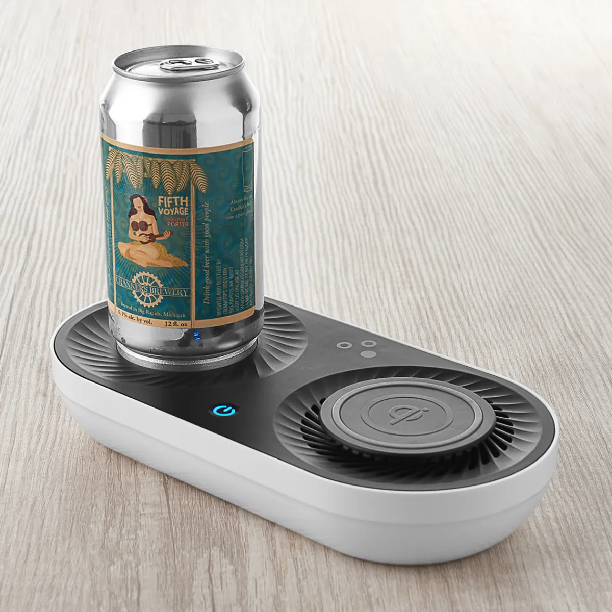 Sharper Image Heating/Cooling Beverage Base with Wireless Charging by