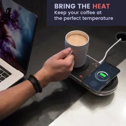 Sharper Image Heating/Cooling Beverage Base with Wireless Charging by