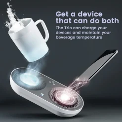 Sharper Image Heating/Cooling Beverage Base with Wireless Charging by