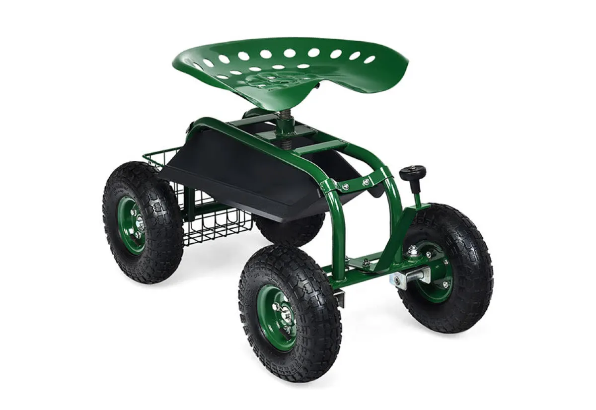Golf Gifts and Gallery Heavy Duty Rolling Garden Seat