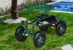 Golf Gifts and Gallery Heavy Duty Rolling Garden Seat