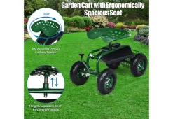 Golf Gifts and Gallery Heavy Duty Rolling Garden Seat