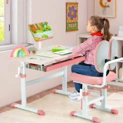 GoPlus (Costway) Height-Adjustable Kids Desk and Chair Set