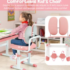 GoPlus (Costway) Height-Adjustable Kids Desk and Chair Set