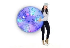 B u0026 D Group Illuminated LED Snowflake Snow Tube