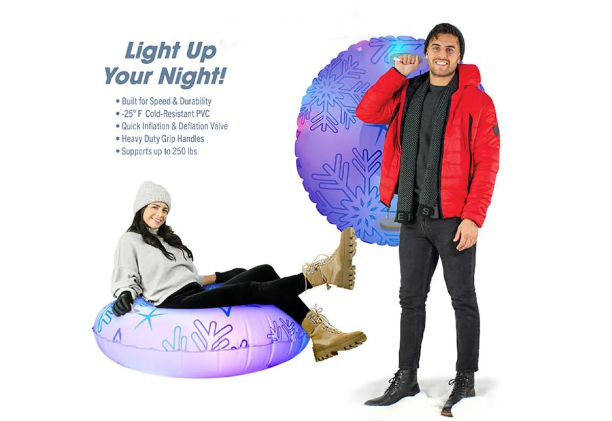 B u0026 D Group Illuminated LED Snowflake Snow Tube
