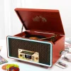 Sharper Image 8-in-1 Bluetooth Record Player Multimedia Center