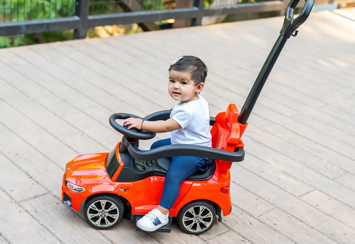 Kids Best Ride on Cars 4-in-1 BMW Push Car