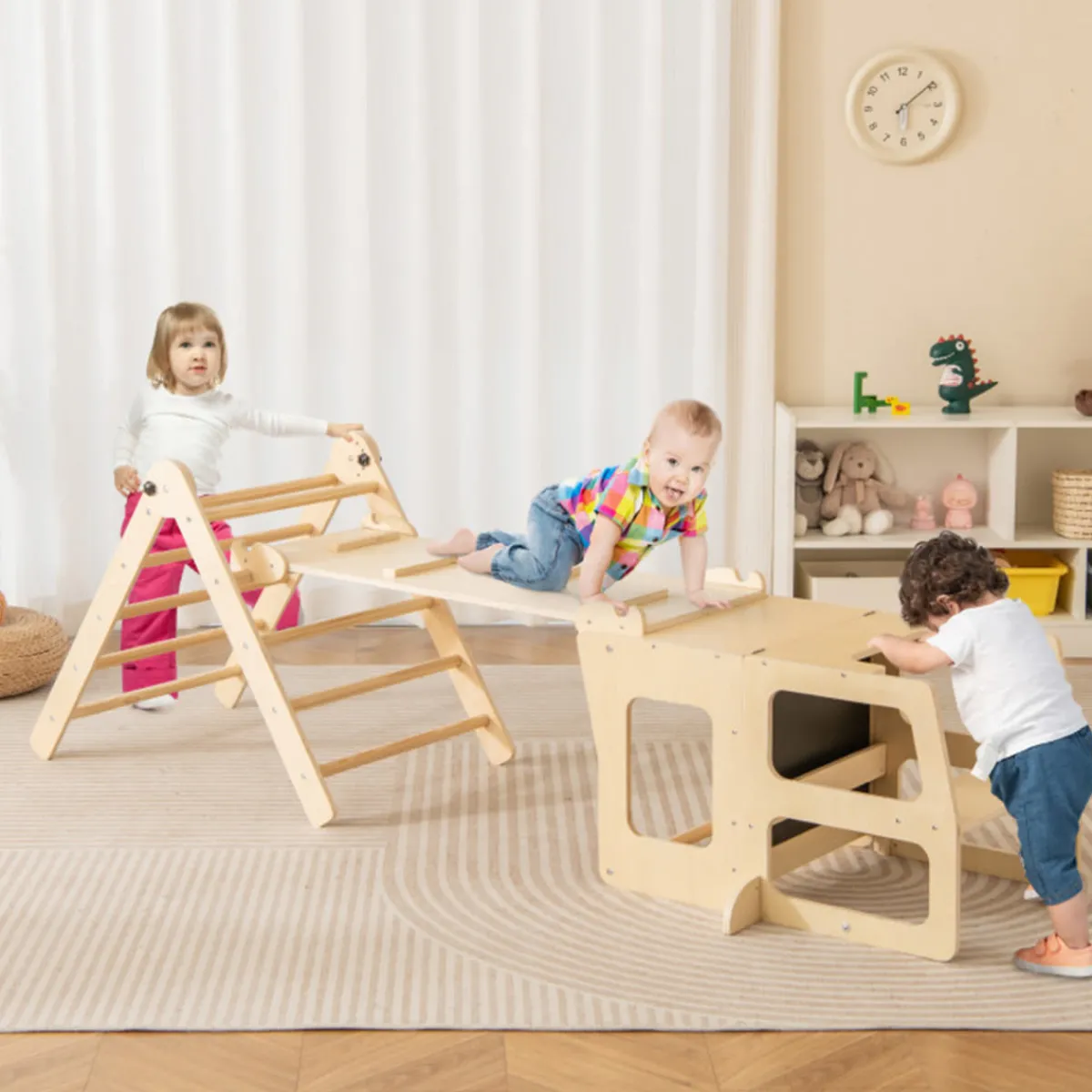 GoPlus (Costway) 7-in-1 Climbing Toy Connected Table and Chair Set