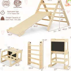GoPlus (Costway) 7-in-1 Climbing Toy Connected Table and Chair Set
