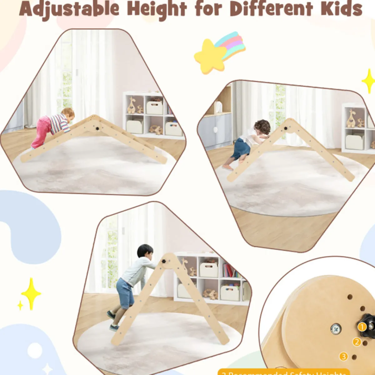 GoPlus (Costway) 7-in-1 Climbing Toy Connected Table and Chair Set