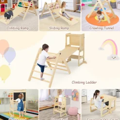 GoPlus (Costway) 7-in-1 Climbing Toy Connected Table and Chair Set