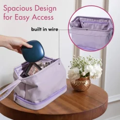 RQ Innovasions formerly FarB Trading Ltd. 2-in-1 Cosmetic Case with Makeup Brush Compartment