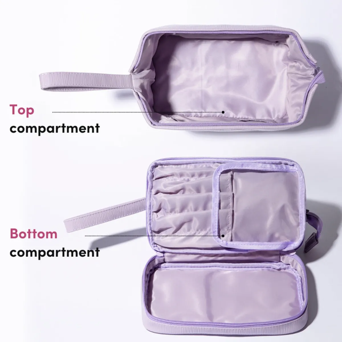 RQ Innovasions formerly FarB Trading Ltd. 2-in-1 Cosmetic Case with Makeup Brush Compartment