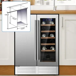 Sharper Image 2-in-1 Dual Zone Beverage and Wine Cooler