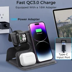 SCTP Inc (RSPA and Sungale) 3-in-1 Foldable Wireless Charging Stand