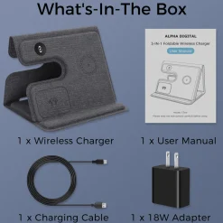 SCTP Inc (RSPA and Sungale) 3-in-1 Foldable Wireless Charging Stand