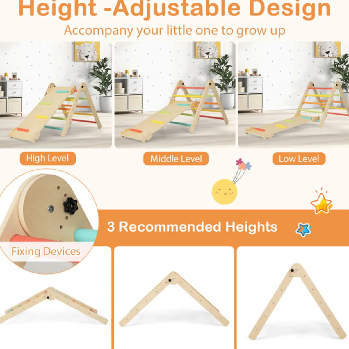 GoPlus (Costway) 7-in-1 Indoor Climbing Toys with Reversible Ramp