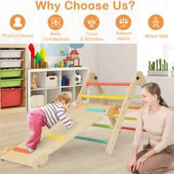 GoPlus (Costway) 7-in-1 Indoor Climbing Toys with Reversible Ramp