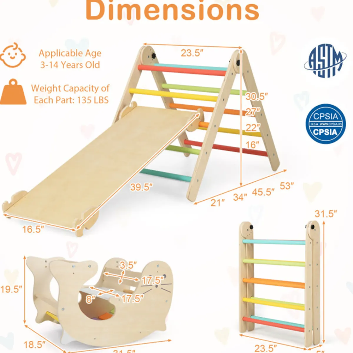 GoPlus (Costway) 7-in-1 Indoor Climbing Toys with Reversible Ramp