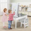 GoPlus (Costway) 2-in-1 Kids Art Table and Easel Set with Chairs