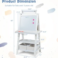 GoPlus (Costway) 3-in-1 Kids Double-Sided Art Easel