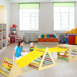 GoPlus (Costway) 5-in-1 Kids Triangle Climber Play Gym Set