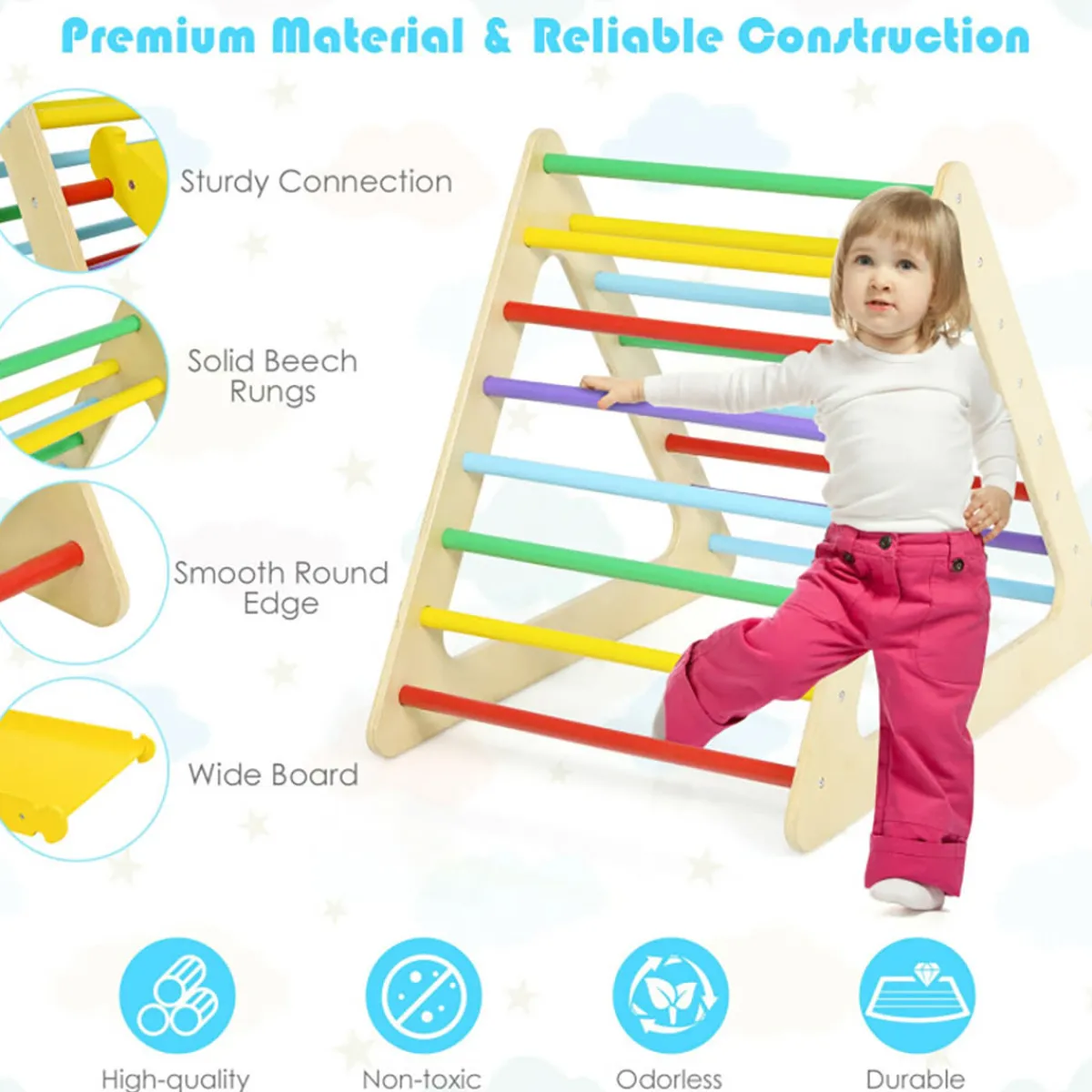 GoPlus (Costway) 5-in-1 Kids Triangle Climber Play Gym Set