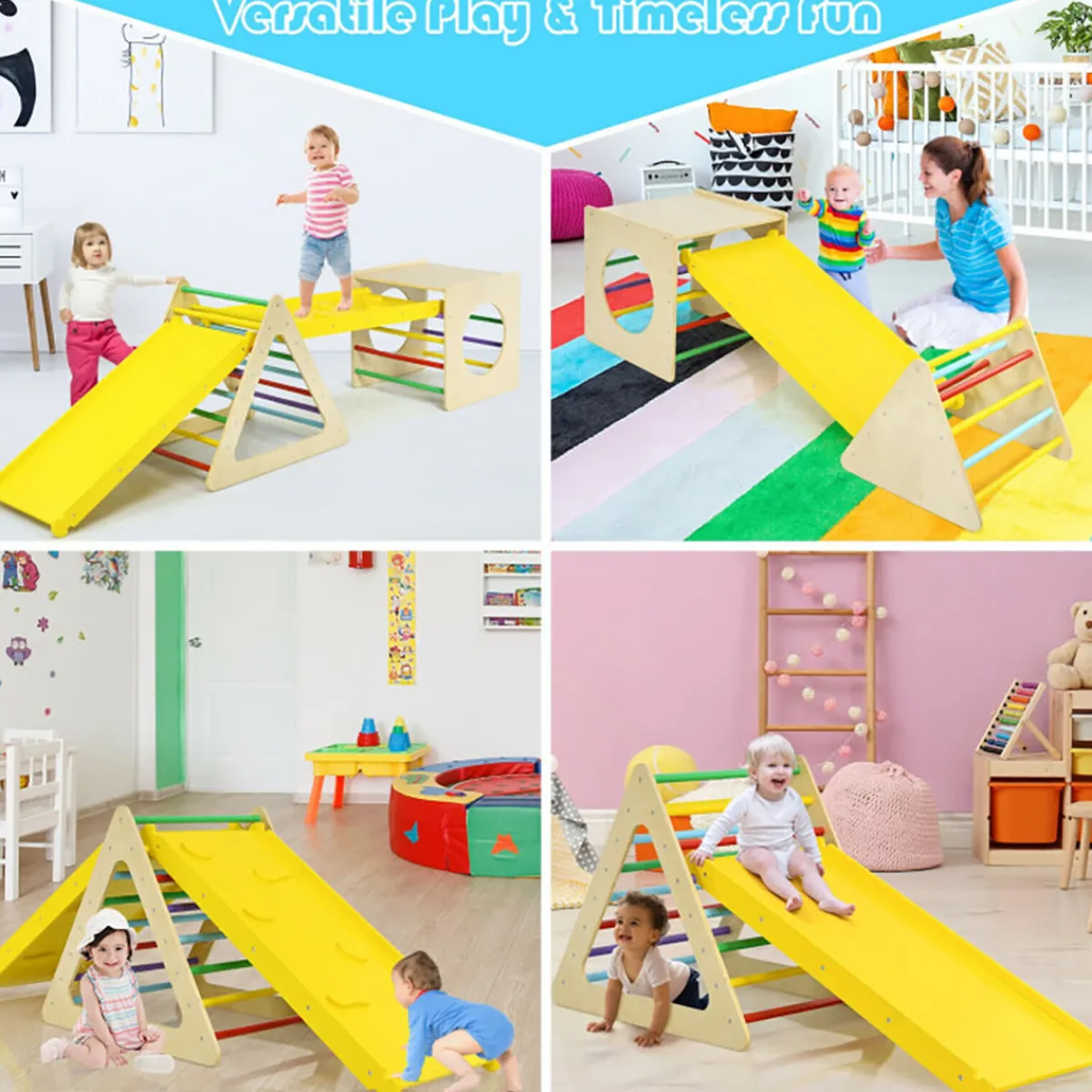 GoPlus (Costway) 5-in-1 Kids Triangle Climber Play Gym Set