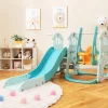 GoPlus (Costway) 3-in-1 Toddler Slide and Swing Set with Basketball Hoop