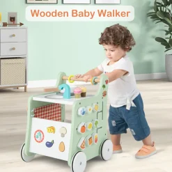 GoPlus (Costway) 6-in-1 Wooden Push Walker Play Kitchen