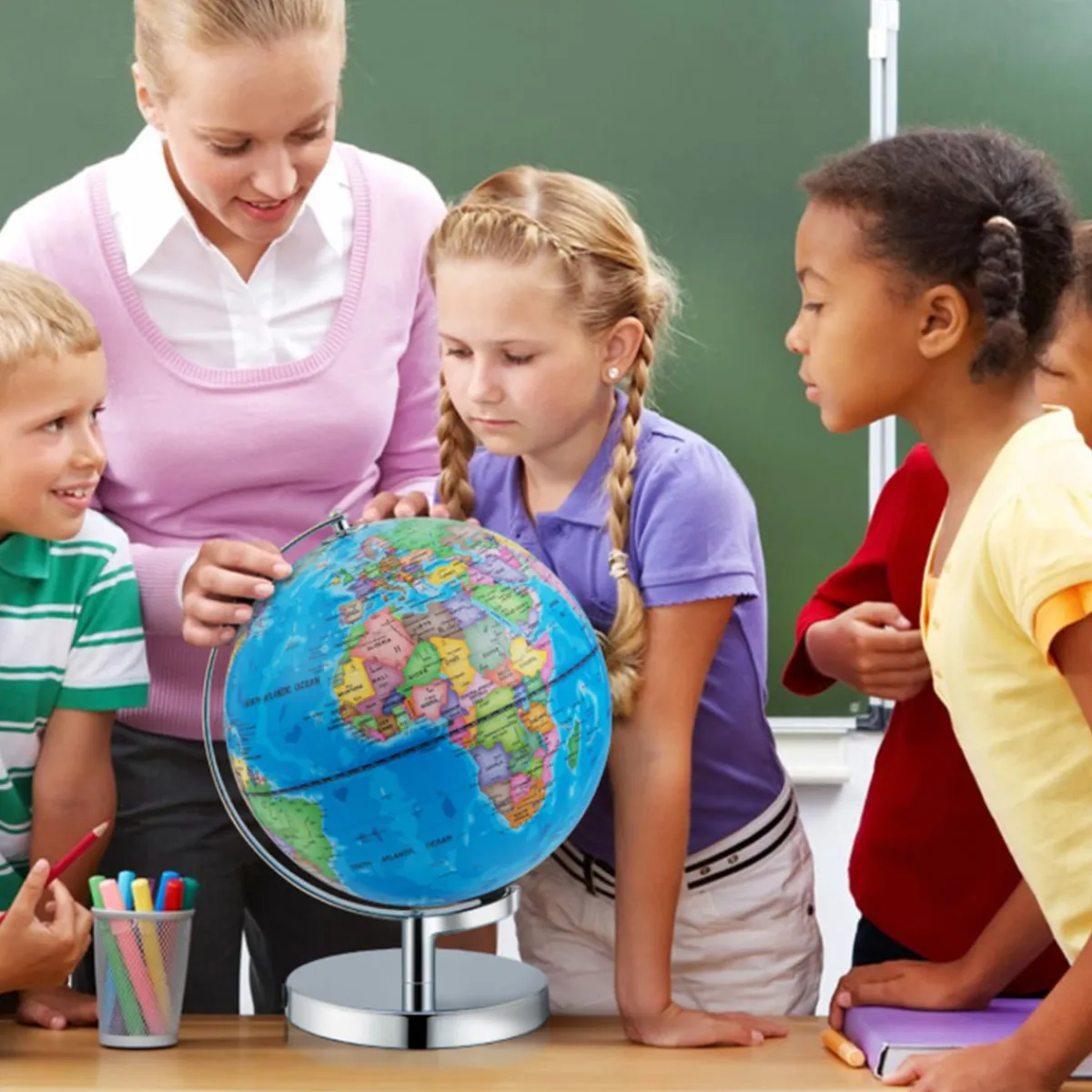 Fotorama USA, LLC 3-in-1 World Globe with Illuminated Constellation Maps