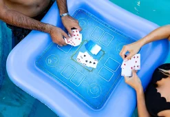 Vivere Ltd. Inflatable Floating Game Table and Waterproof Cards