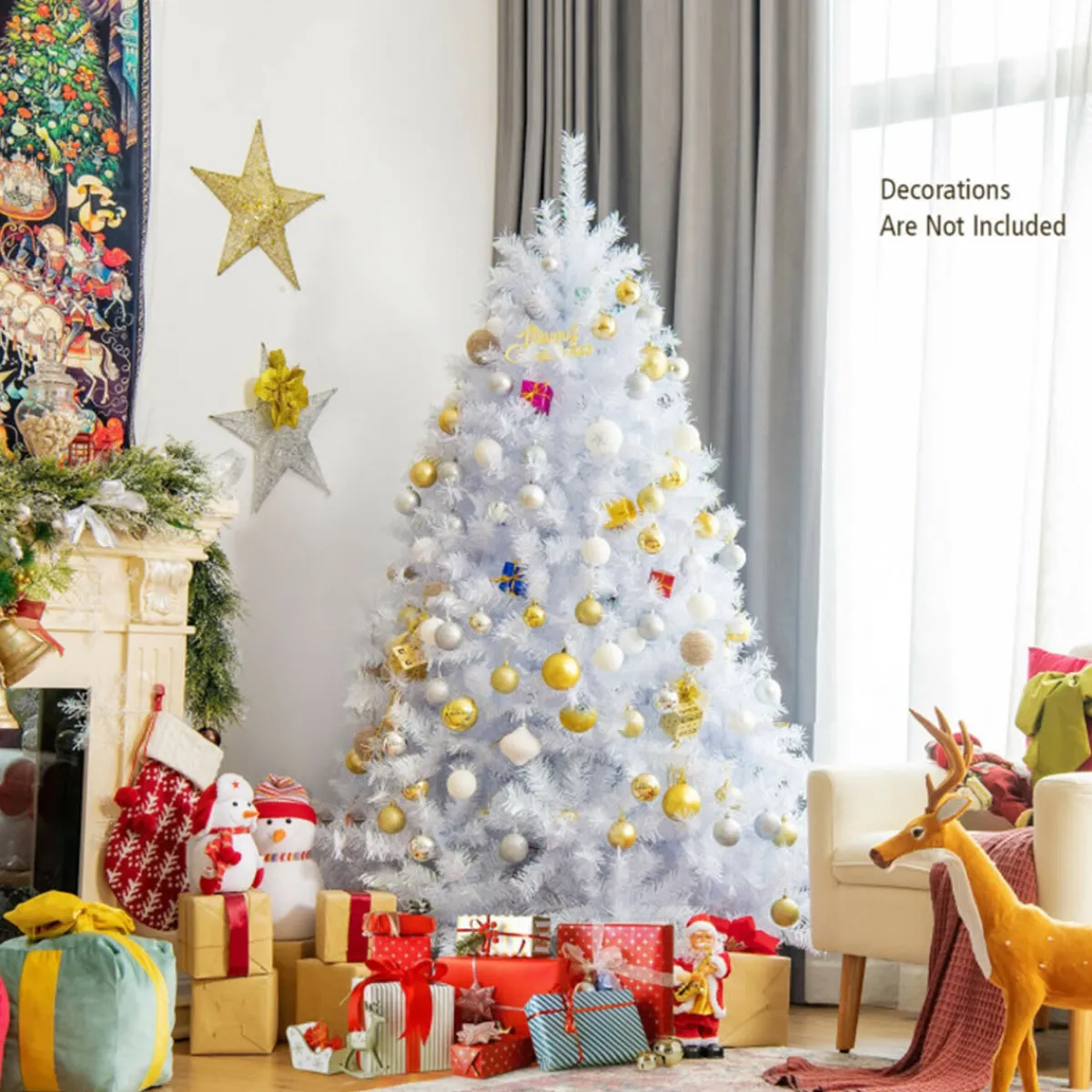Village Lighting Company Iridescent Artificial Hinged Christmas Tree