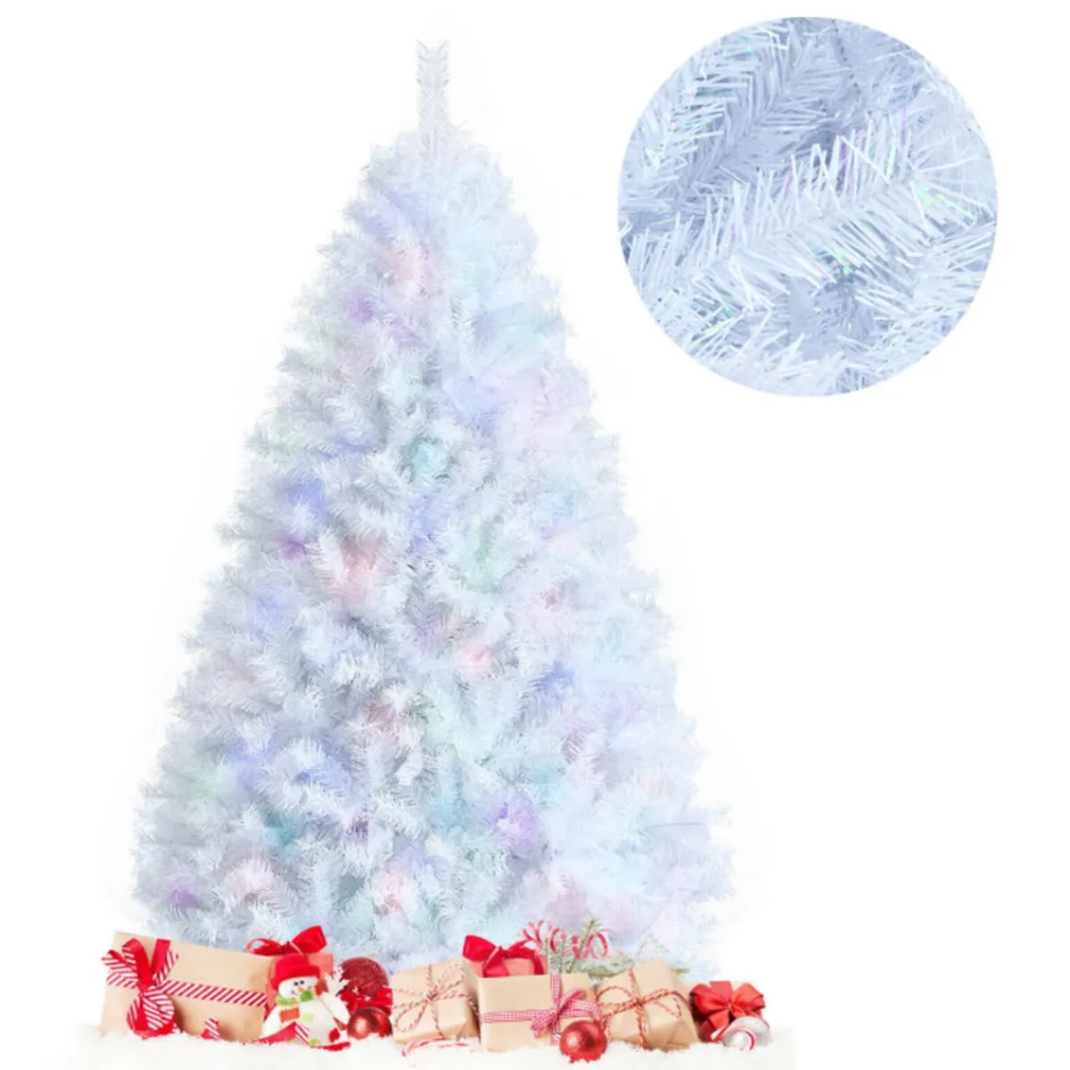 Village Lighting Company Iridescent Artificial Hinged Christmas Tree