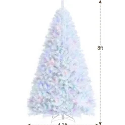 Village Lighting Company Iridescent Artificial Hinged Christmas Tree