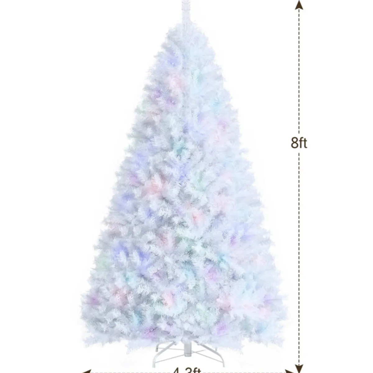 Village Lighting Company Iridescent Artificial Hinged Christmas Tree