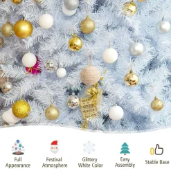 Village Lighting Company Iridescent Artificial Hinged Christmas Tree