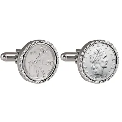 UPM Global LLC Italian 50 Lire Coin Cufflinks