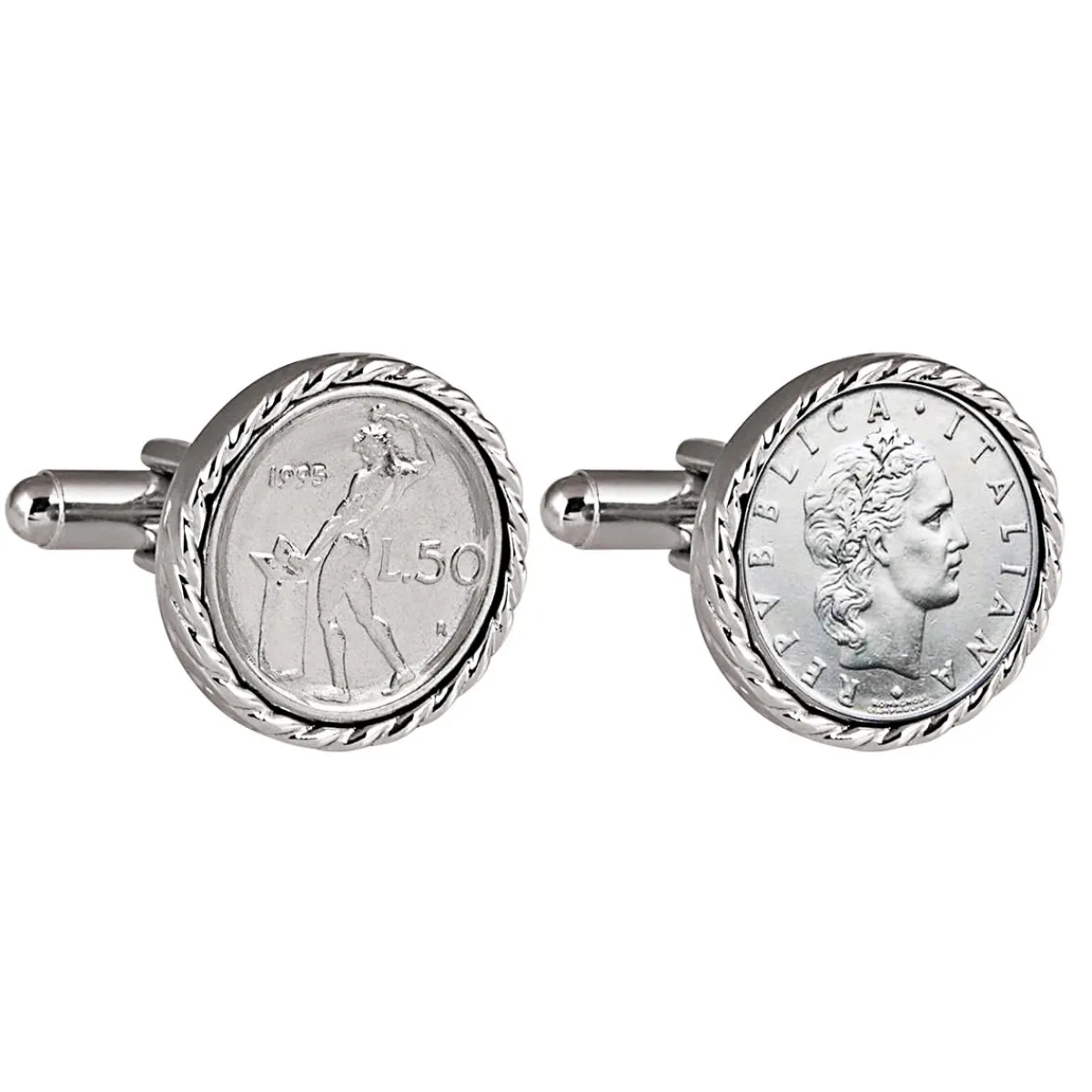 UPM Global LLC Italian 50 Lire Coin Cufflinks