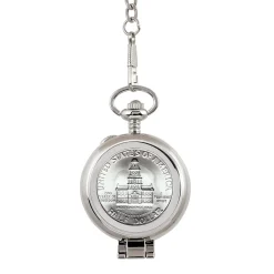 UPM Global LLC JFK Bicentennial Half Dollar Pocket Watch with Skeleton Movement