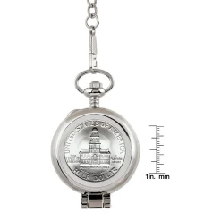 UPM Global LLC JFK Bicentennial Half Dollar Pocket Watch with Skeleton Movement