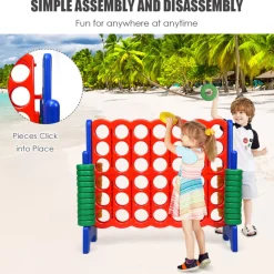 GoPlus (Costway) Jumbo 4-to-Score Game Set with 42 Jumbo Rings