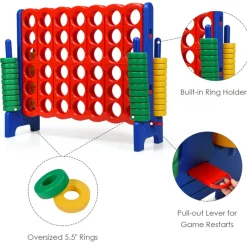 GoPlus (Costway) Jumbo 4-to-Score Game Set with 42 Jumbo Rings