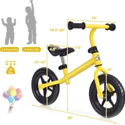 Kids DTI Direct Inc Kids Adjustable No Pedal Balance Bike