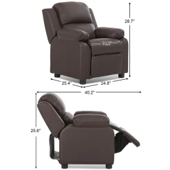 Kids GoPlus (Costway) Kids Deluxe Recliner Chair with Storage Arms