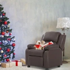 Kids GoPlus (Costway) Kids Deluxe Recliner Chair with Storage Arms