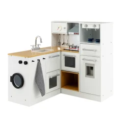 GoPlus (Costway) Kids 2-Piece Wooden Pretend Play Kitchen with Sound