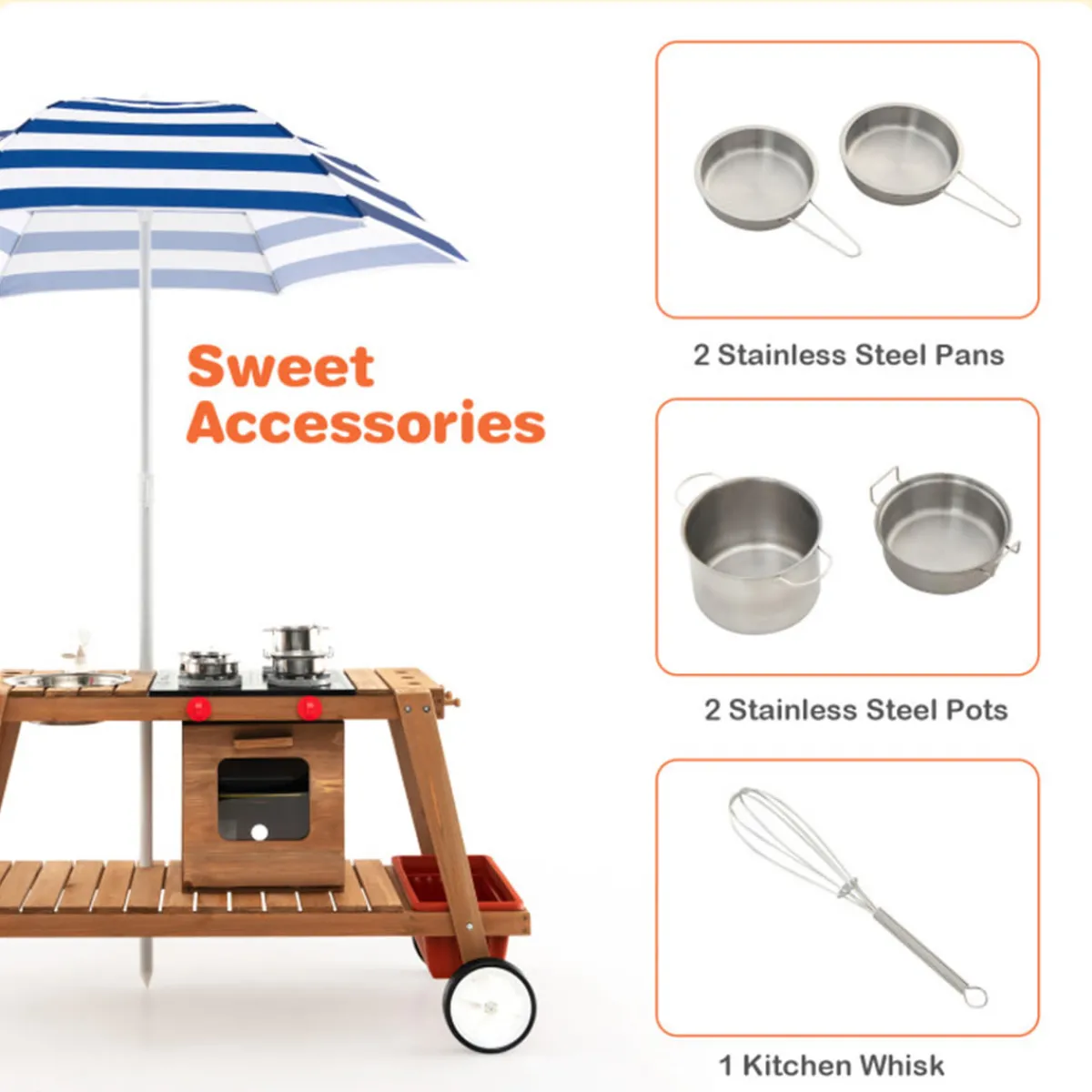 GoPlus (Costway) Kids Play Trolley with Sun Proof Umbrella