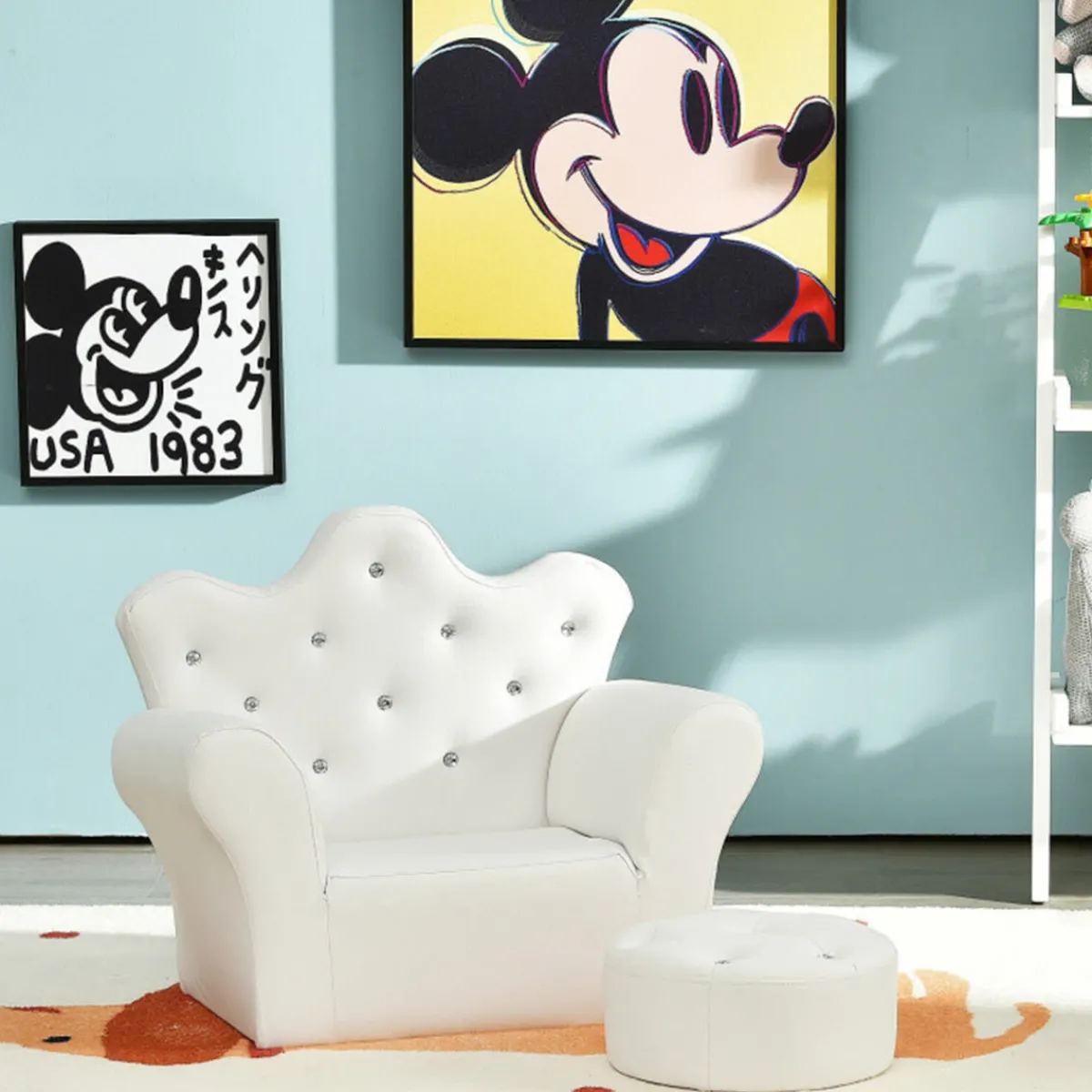 Kids GoPlus (Costway) Kids Princess Sofa with Ottoman